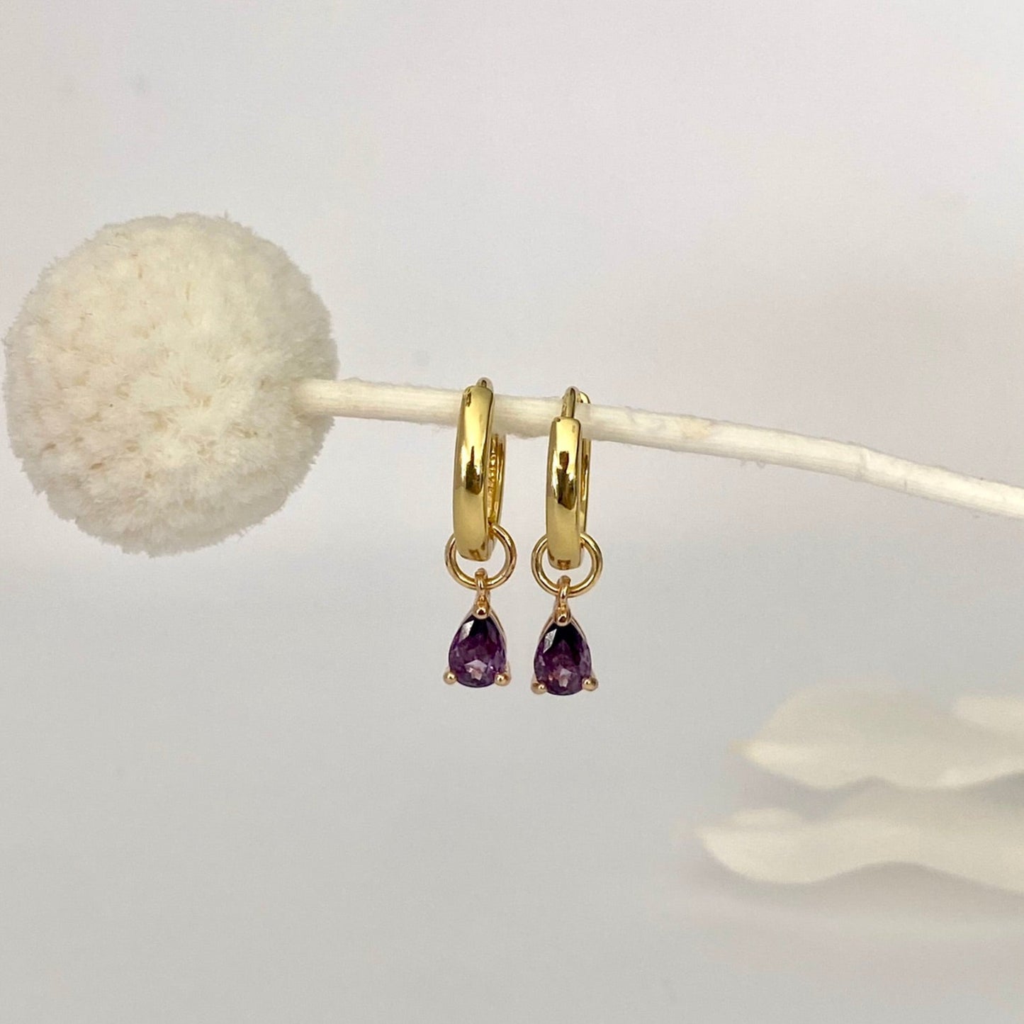 Teardrop Dangle Earring set PURPLE