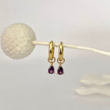 Teardrop Dangle Earrings PURPLE