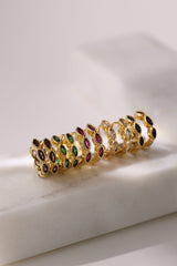 Marquise Gold Hoop Earring