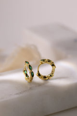 Marquise Gold Hoop Earring