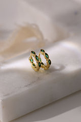 Marquise Gold Hoop Earring