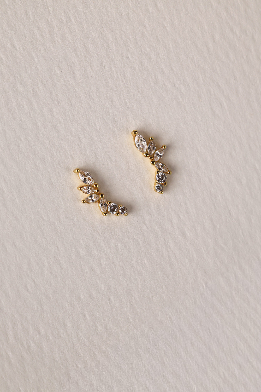 1 Piece Ball Screw Back Zircon Piercing 925 Sterling Silver with 18k gold plated Stud Earrings.