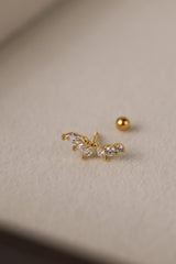 Ball Screw back Helix Angel Stud Earring GOLD- 1 piece