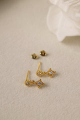 Bella Dangle Stud Earrings GOLD