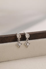 Bella Dangle Stud Earrings SILVER