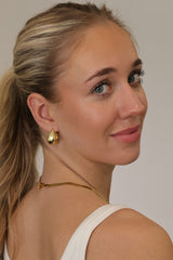 Aurora Big Chunky Gold Hoop Earrings 1.4cm Thick
