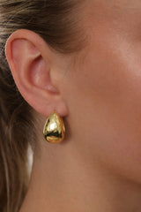 Aurora Big Chunky Gold Hoop Earrings 1.4cm Thick