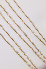 Birth Flower Pendant Gold Necklace - Stainless Steel