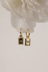 Starburst Gold Dangle Earrings
