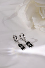 Faylinn Silver Square Dangle Earrings