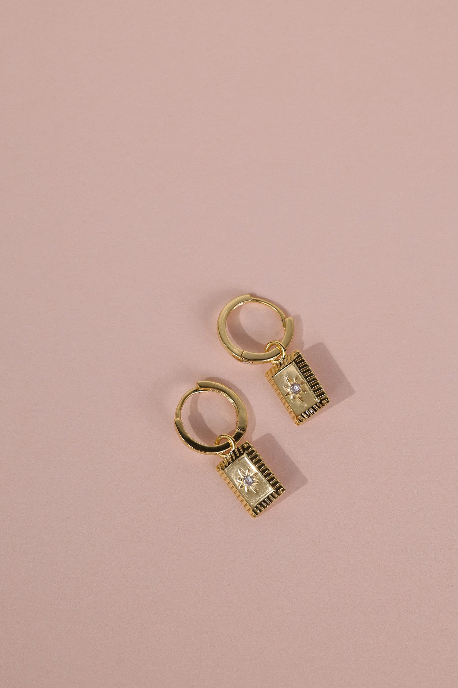 Starburst Gold Dangle Earrings