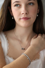 4 Clover Bracelet- Rhodium Plated Sterling Silver