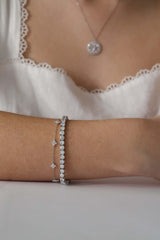 4 Clover Bracelet- Rhodium Plated Sterling Silver