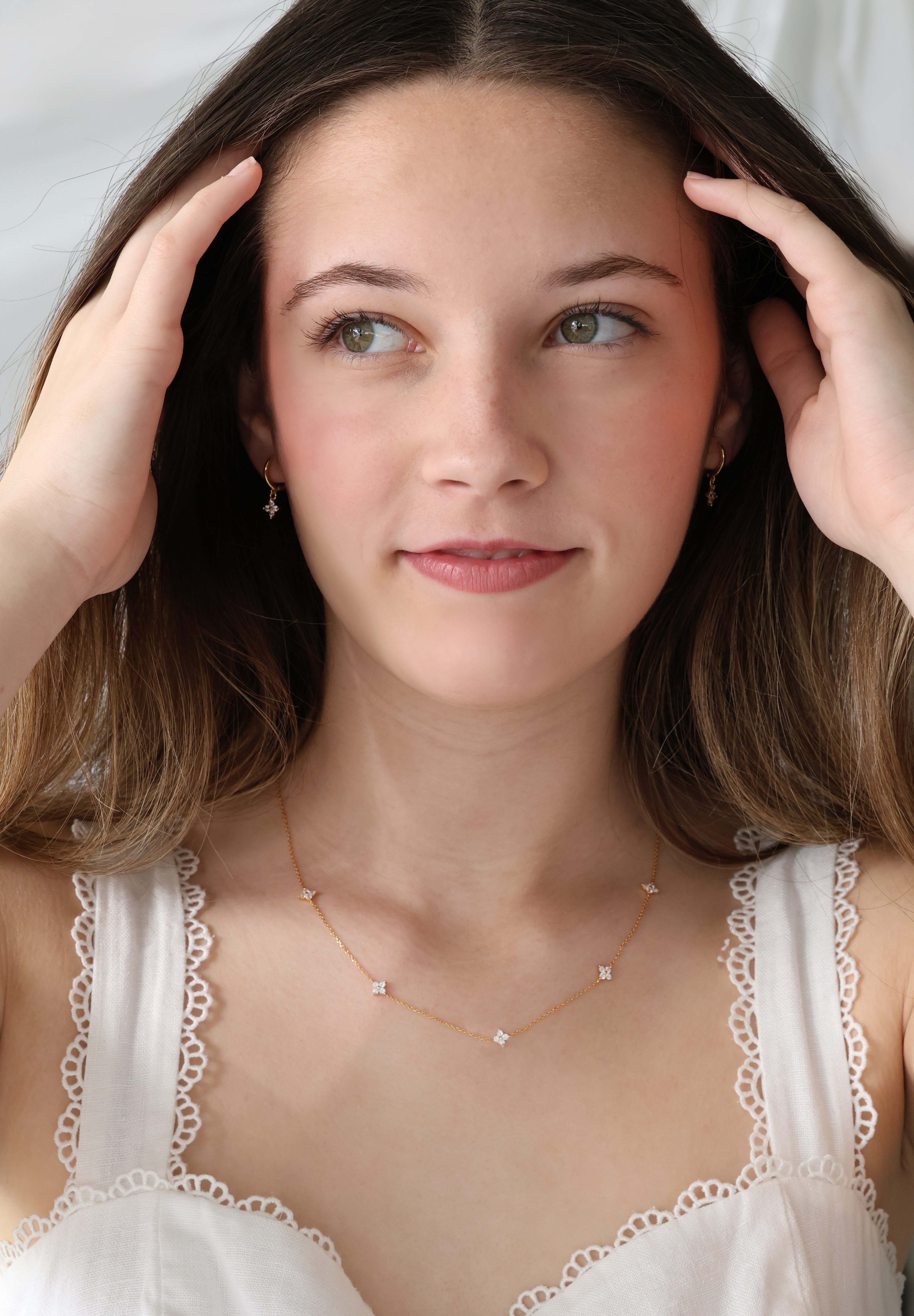 Blooming Grace Sterling Silver Necklace- Gold