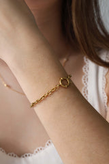 Rosetta Bold Gold Chain Bracelet - Stainless Steel