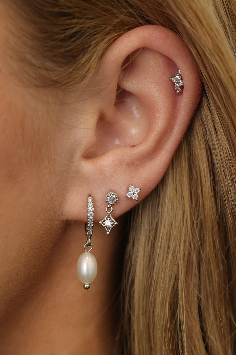 Elsa Bella Earring Stack Silver