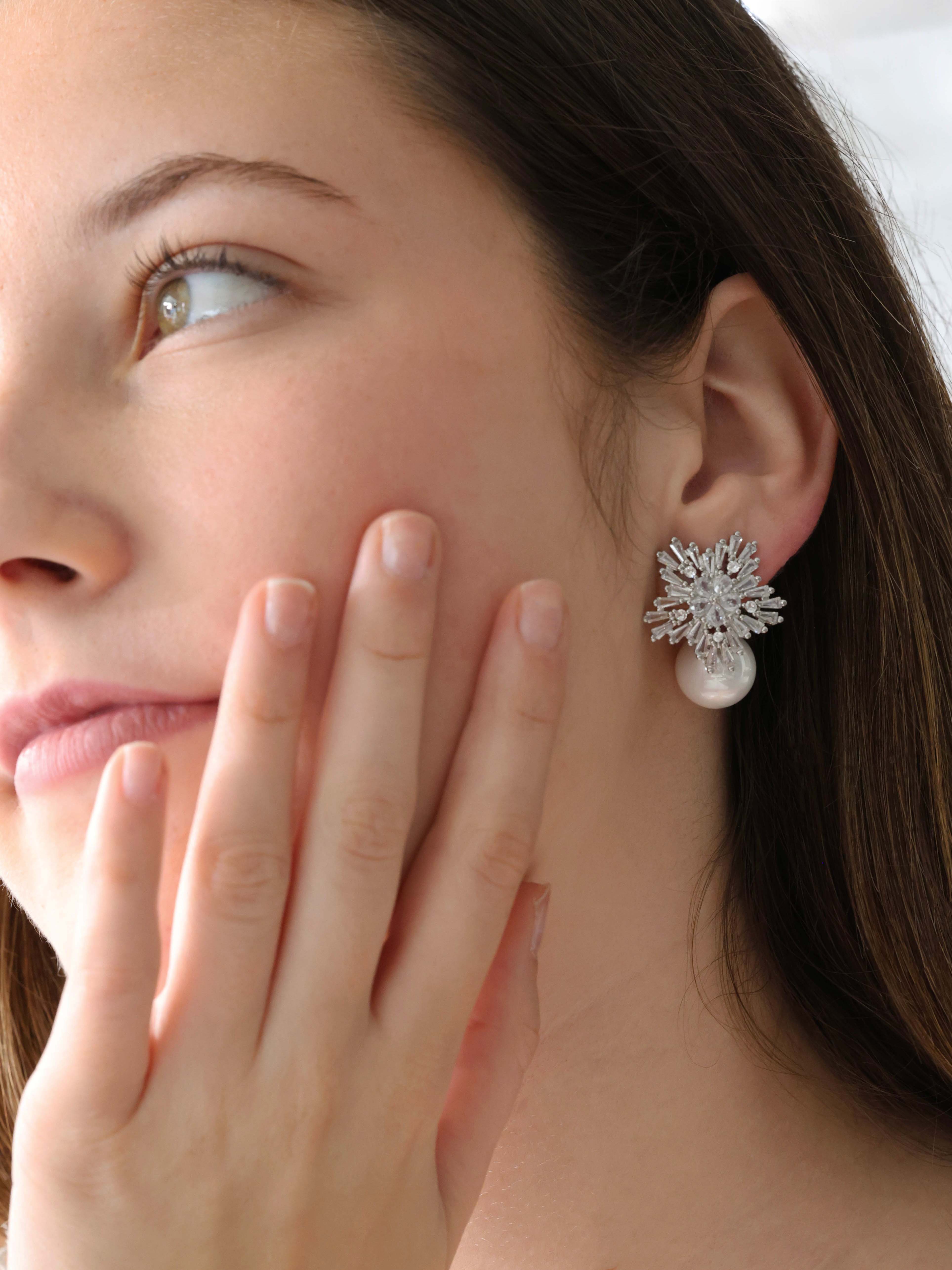 Lunaria Mist Whisper Pearl Earrings