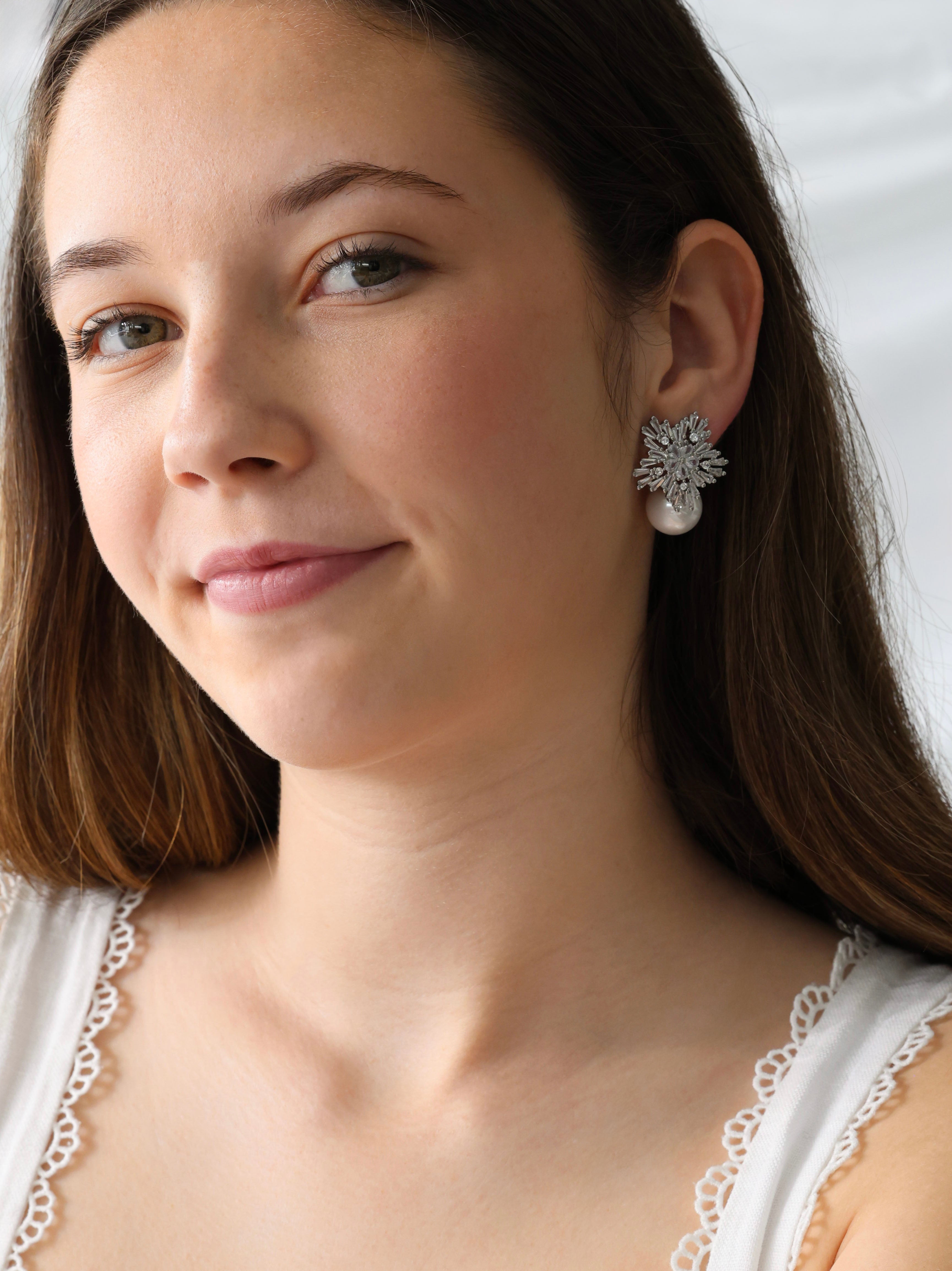 Lunaria Mist Whisper Pearl Earrings