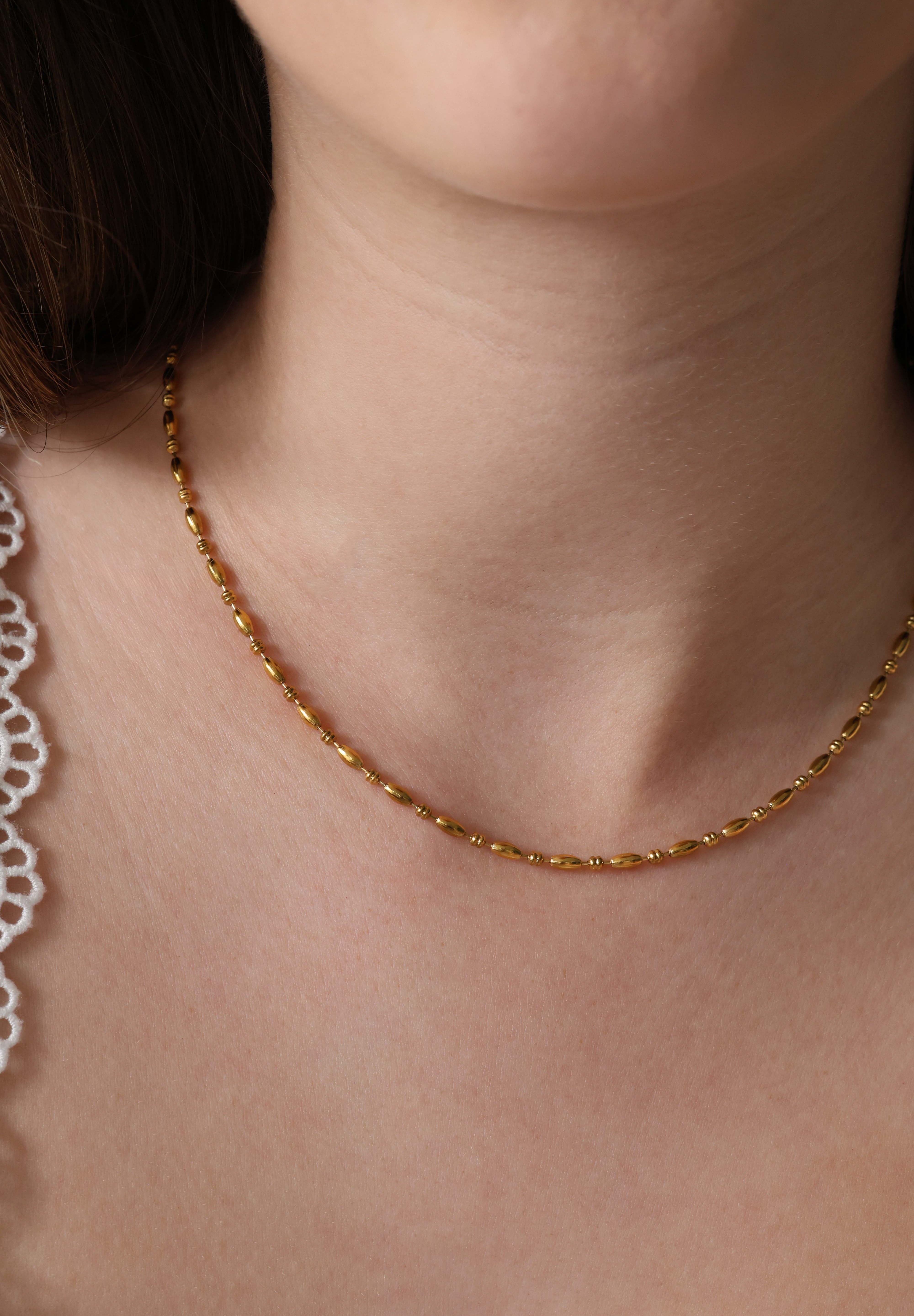 Liora Gold Chain Necklace - Stainless Steel