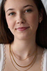 3 Layered Snake Chain Necklace - Stainless Steel