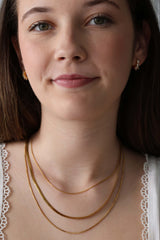 Feyglow 3 CZ Hoop Earrings GOLD