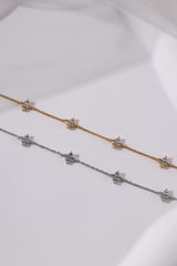 4 Clover Bracelet- Rhodium Plated Sterling Silver
