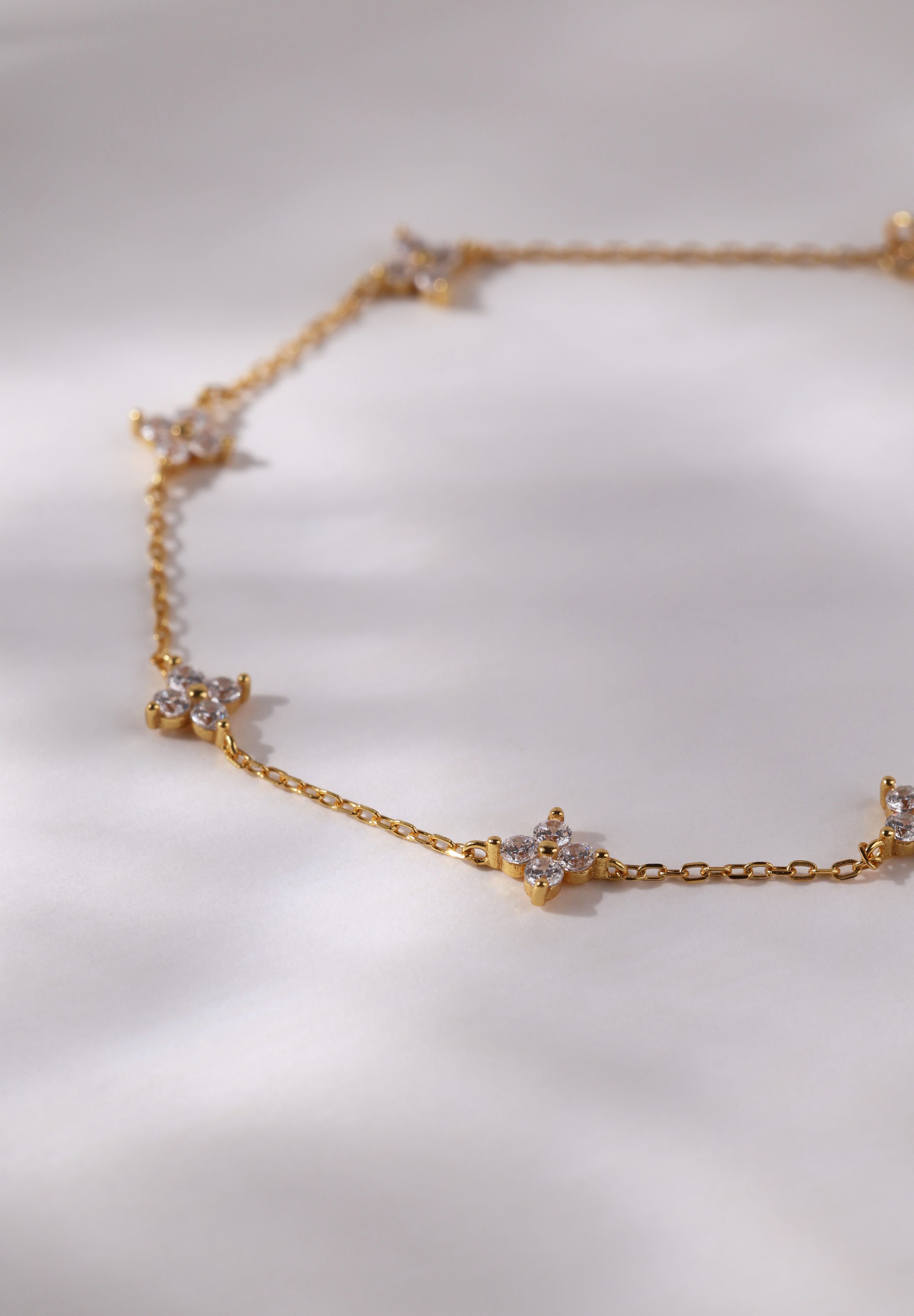 4 Clover Bracelet- Gold Plated Sterling Silver