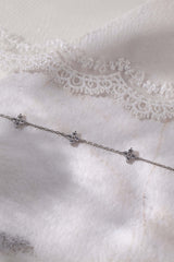 4 Clover Bracelet- Rhodium Plated Sterling Silver