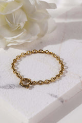 Rosetta Bold Gold Chain Bracelet - Stainless Steel