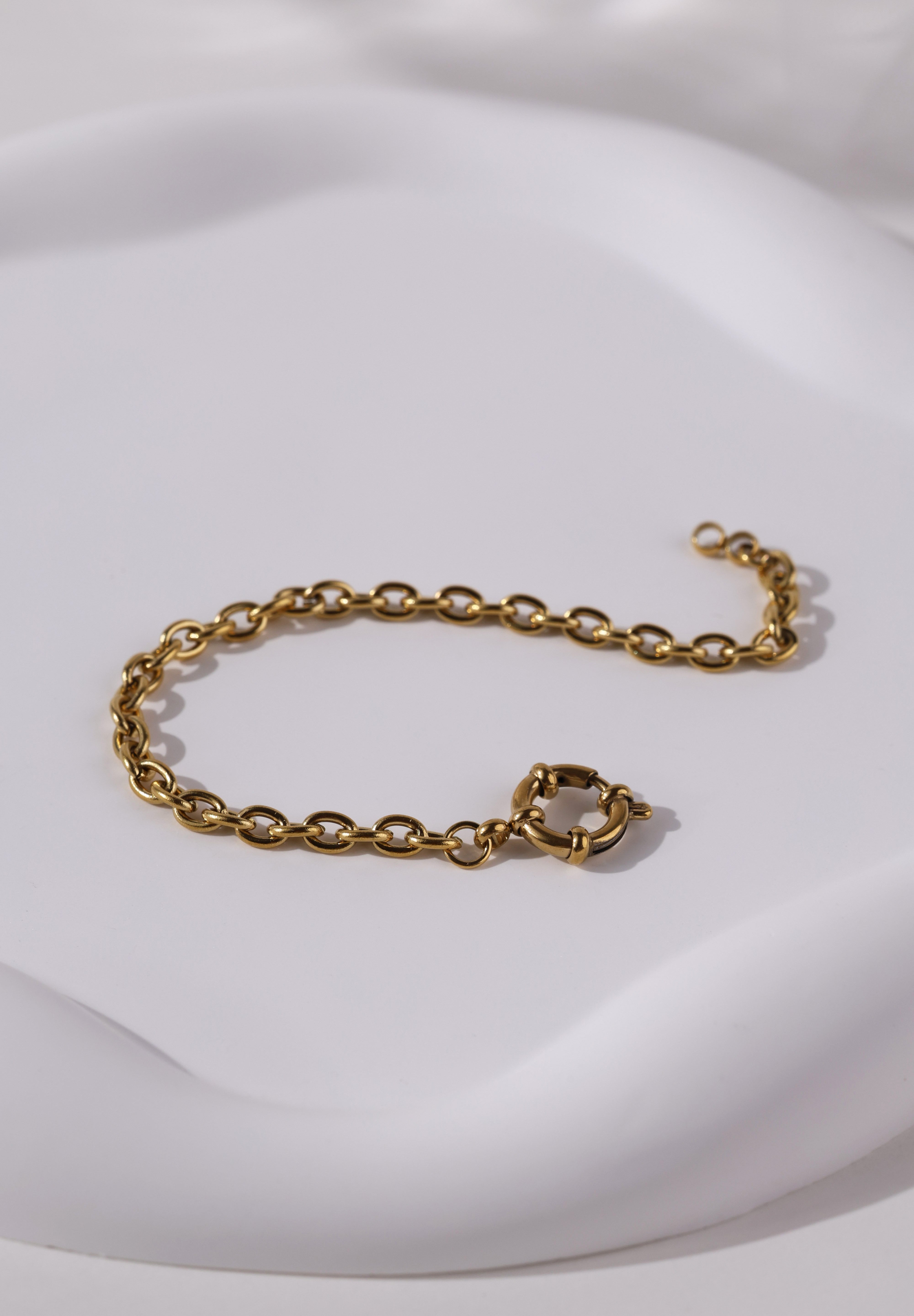 Rosetta Bold Gold Chain Bracelet - Stainless Steel