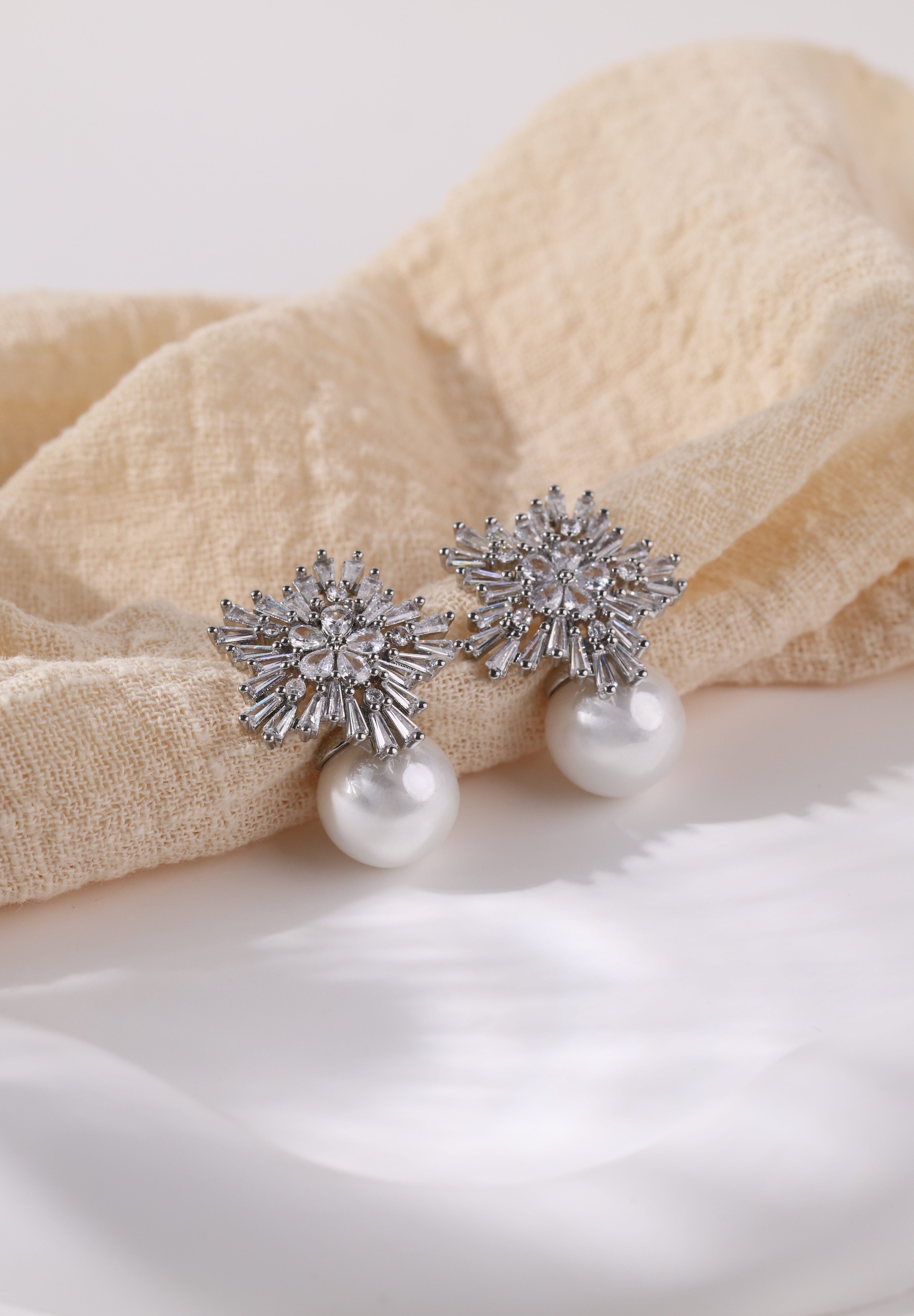Lunaria Mist Whisper Pearl Earrings