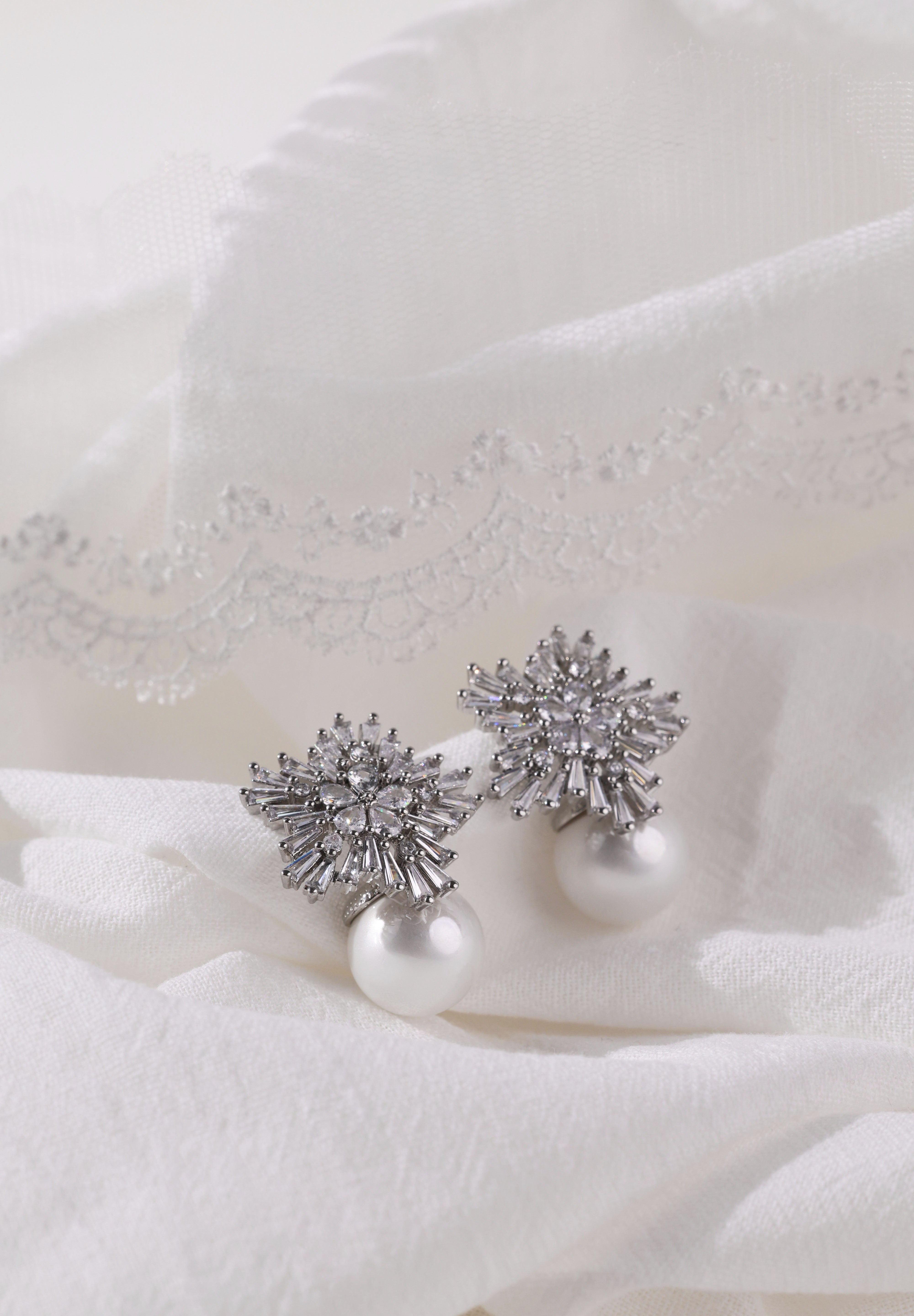 Lunaria Mist Whisper Pearl Earrings