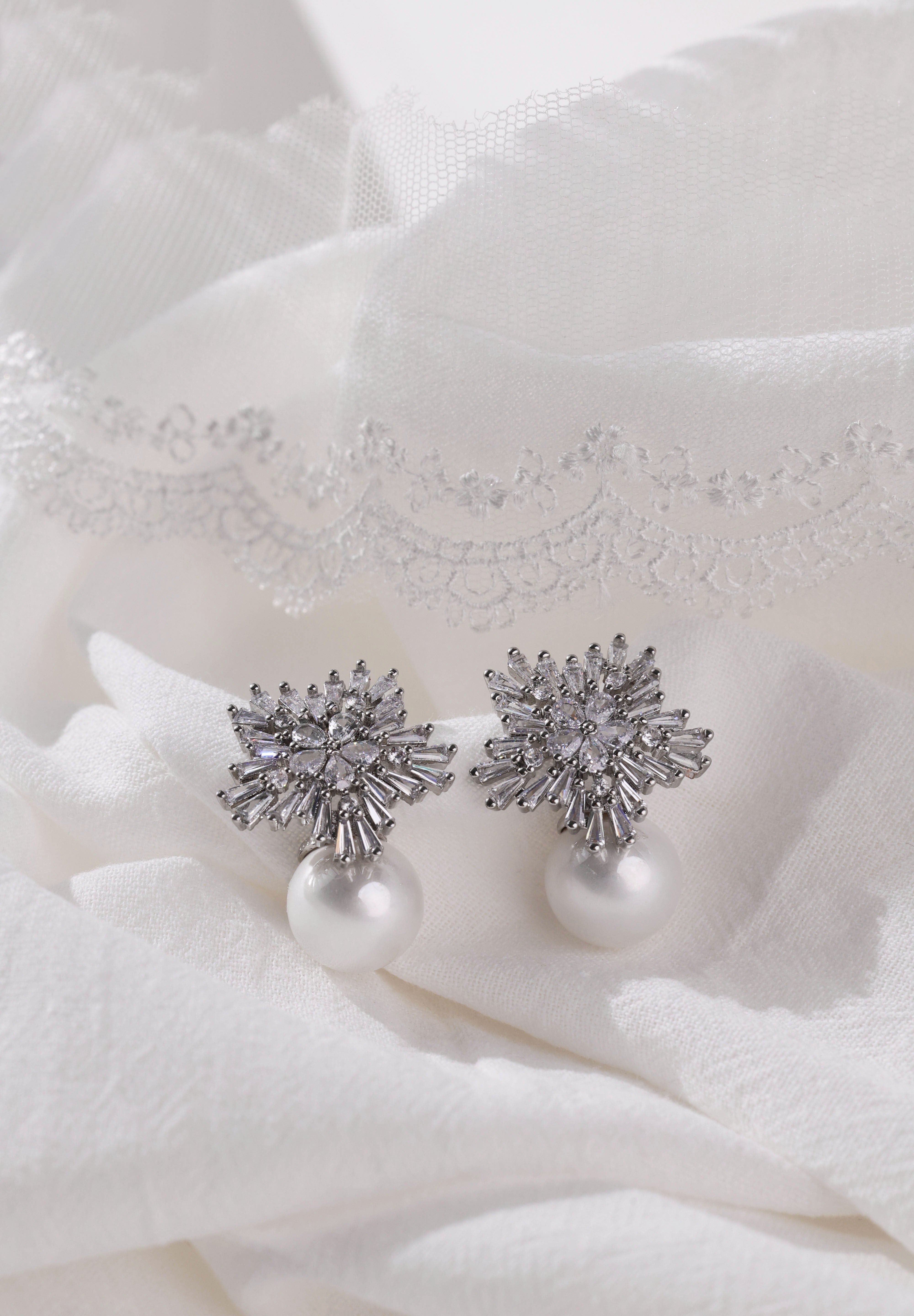Lunaria Mist Whisper Pearl Earrings