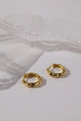 Hammered Gold Hoop Earrings