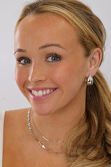 Aurora Big Chunky Silver Hoop Earrings 1.4cm Thick