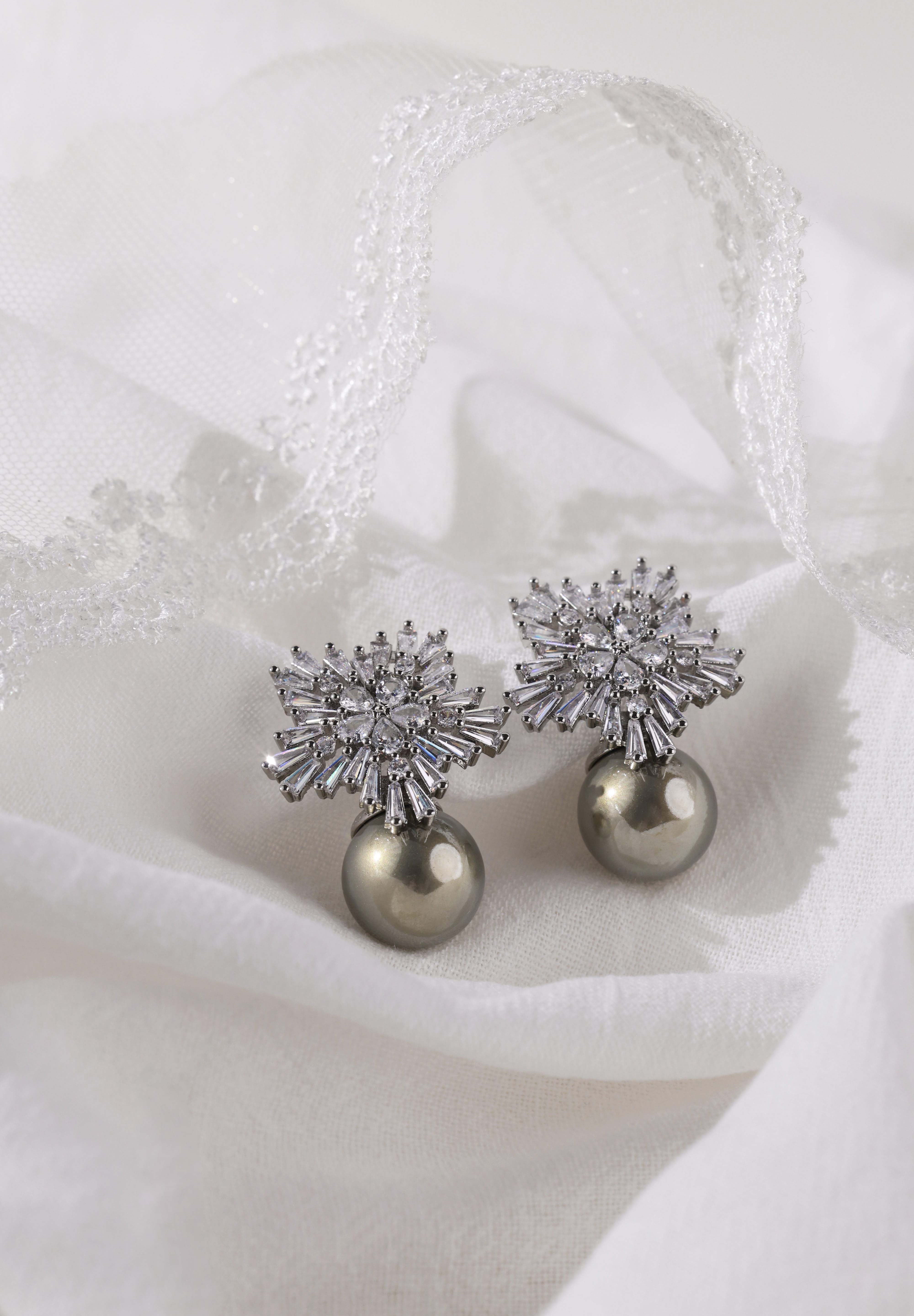 Lunaria Mist Whisper Pearl Earrings
