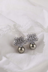 Lunaria Mist Whisper Pearl Earrings Gray