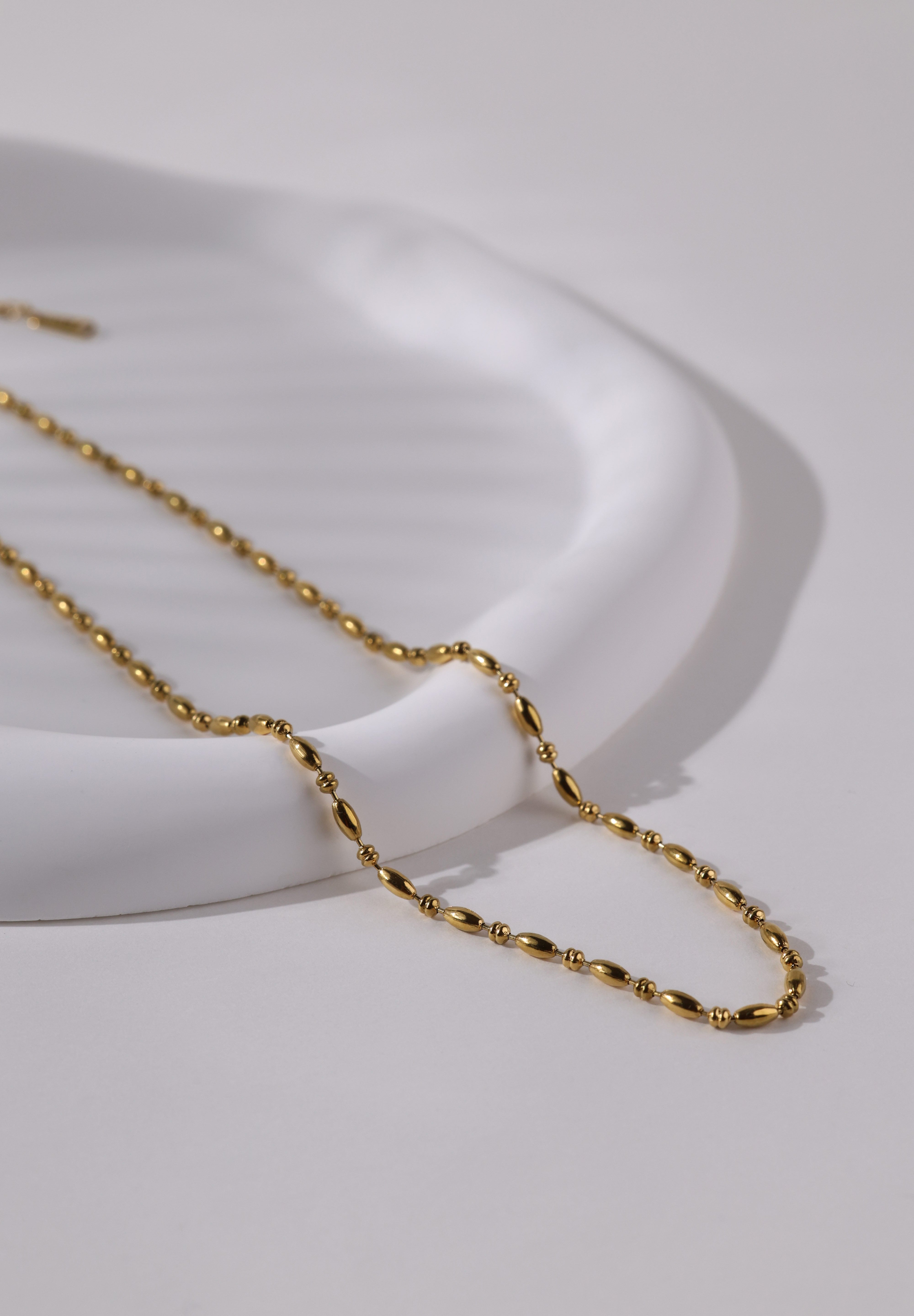 Liora Gold Chain Necklace - Stainless Steel