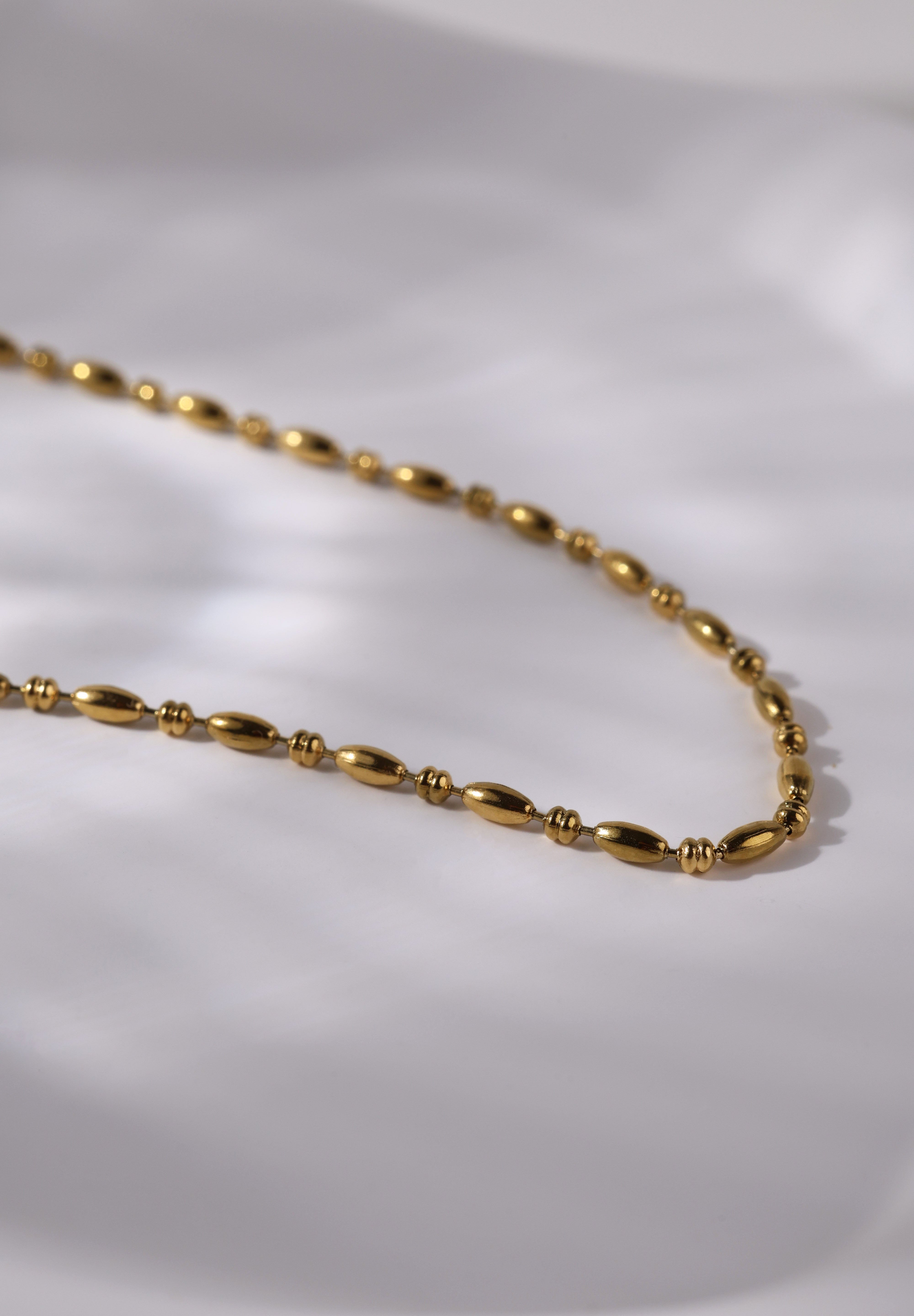Liora Gold Chain Necklace - Stainless Steel