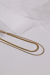 2 Layered Snake Chain Necklace - Stainless Steel