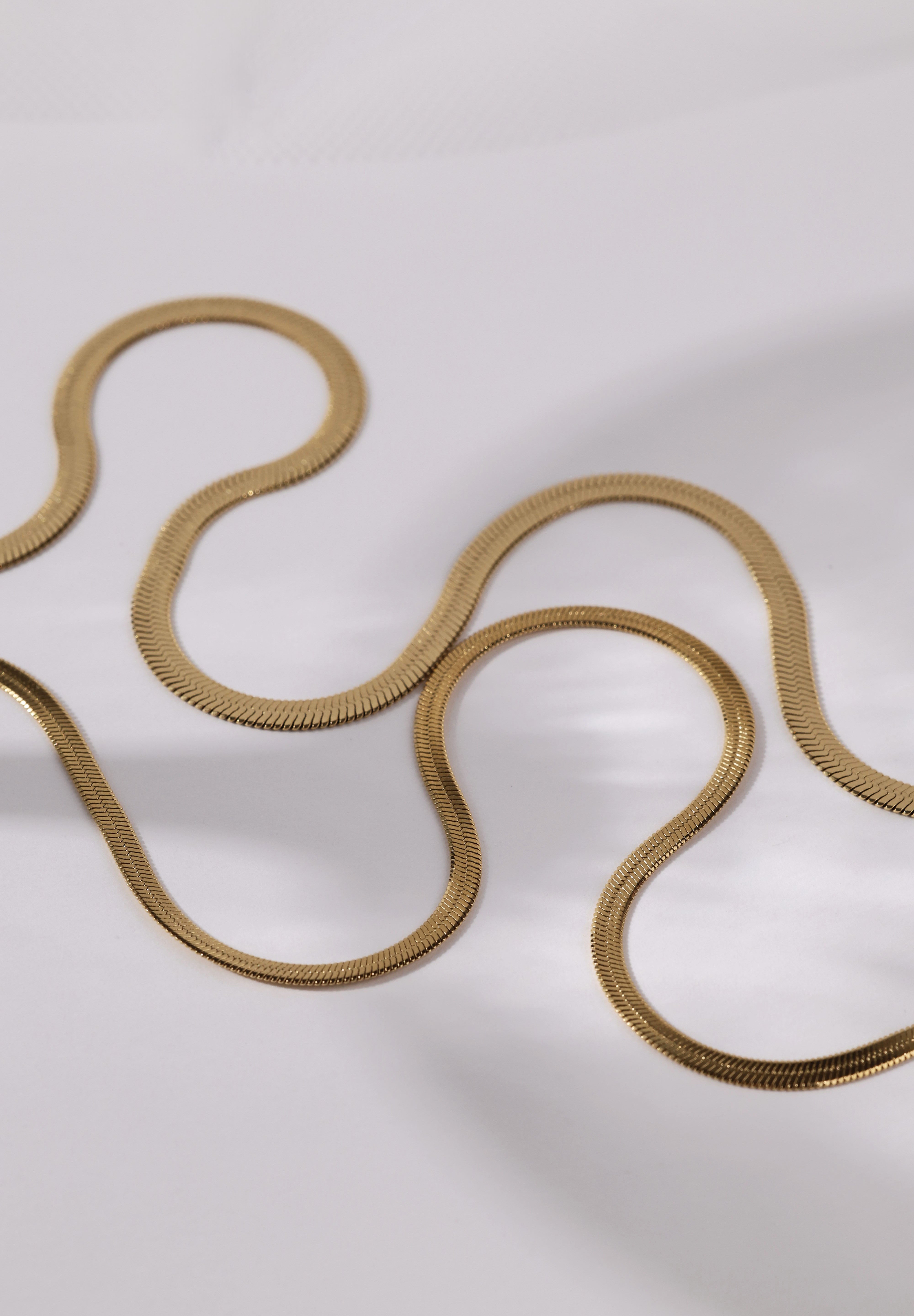 Snake Chain Necklace 2.5mm 4mm - Stainless Steel