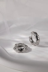 Big Hammered Hoop Earrings