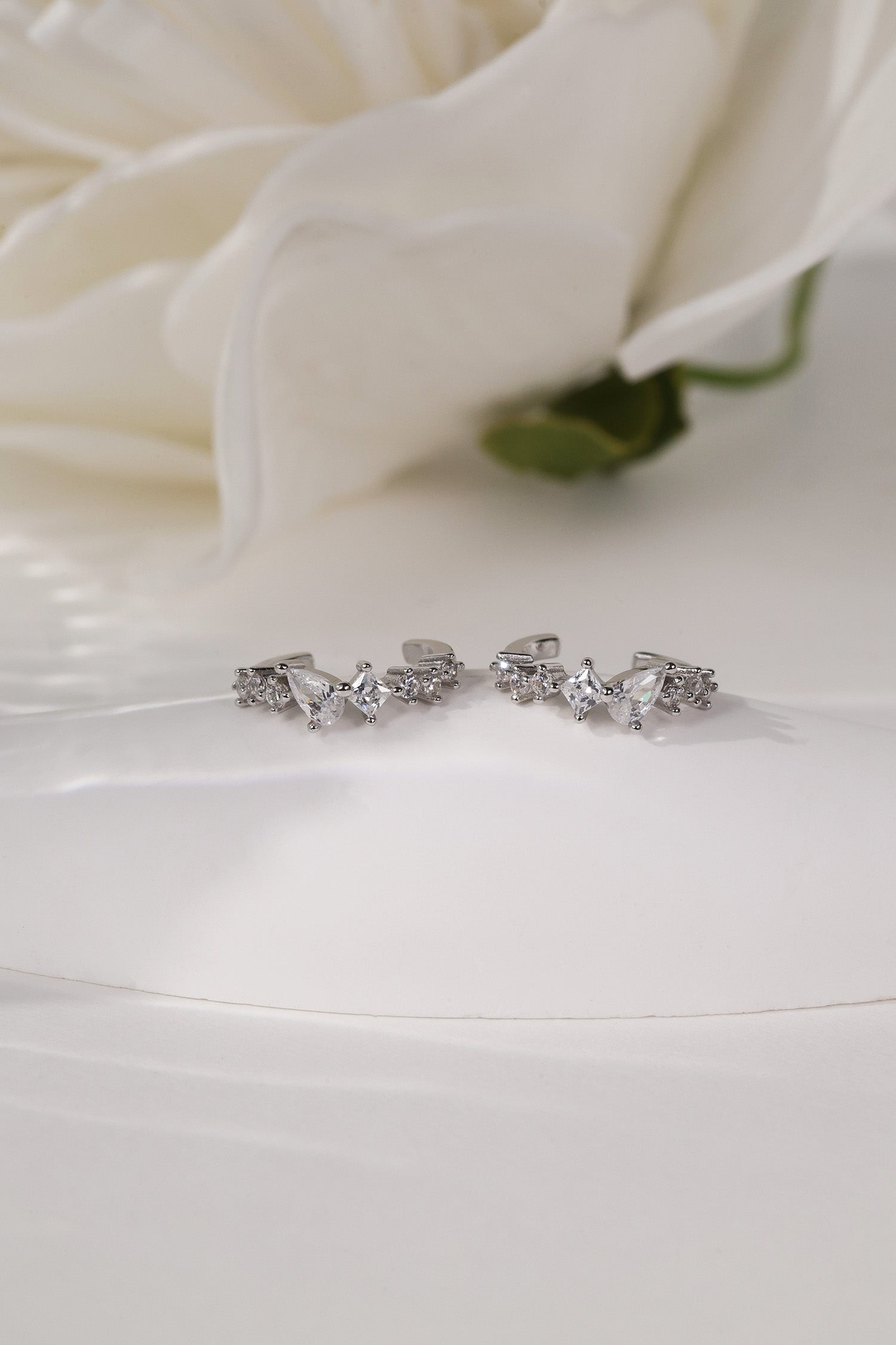 Lucy Charlotte Victoria Earring Stack Silver
