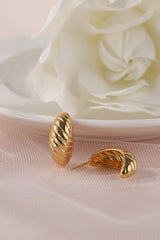 Croissant C-Shaped Gold Earrings