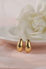 Gold Chunky Waterdrop Stud Earrings