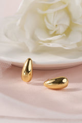 Gold Chunky Waterdrop Stud Earrings