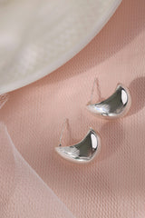 Silver Cresent Stud Earrings
