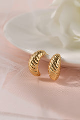 Croissant C-Shaped Gold Earrings