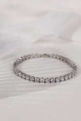 Lanette Diamond CZ Tennis Bracelet Silver