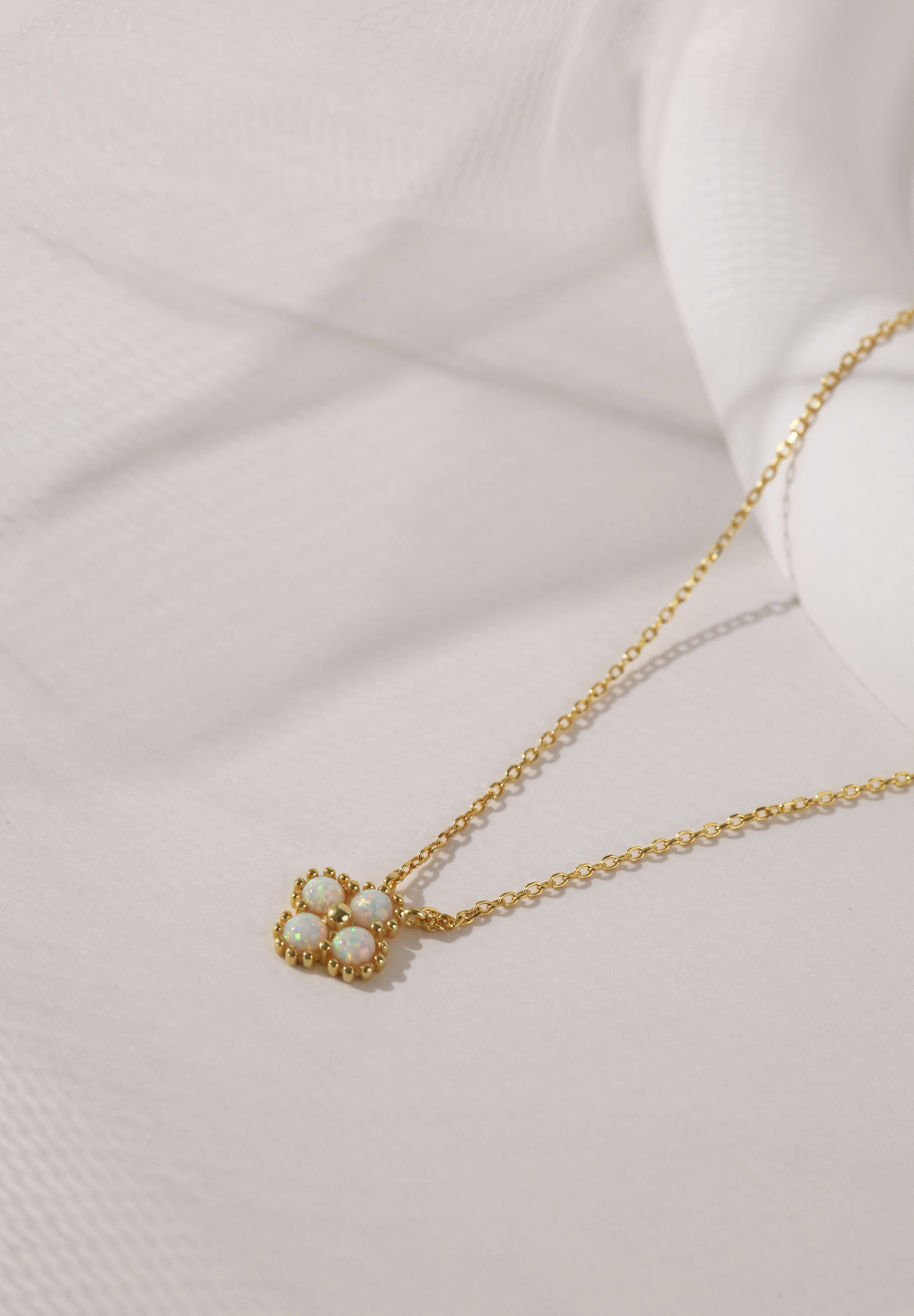 Faith Opal GOLD Necklace - Sterling Silver
